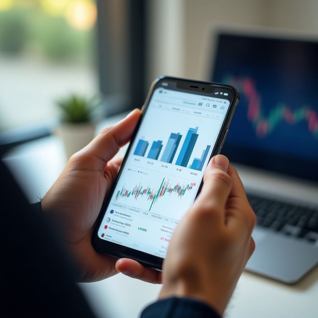 Finanz-App auf einem Smartphone