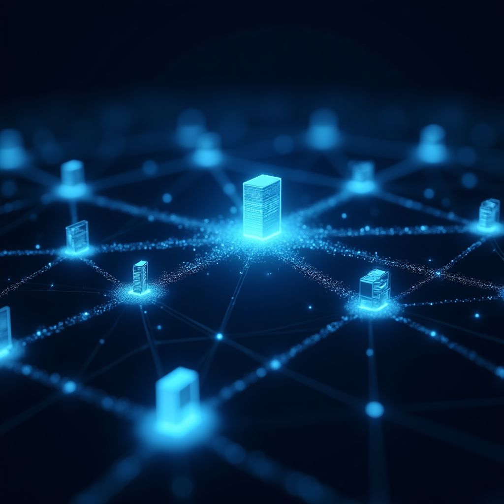 Digitale Transformation dargestellt durch vernetzte Geräte